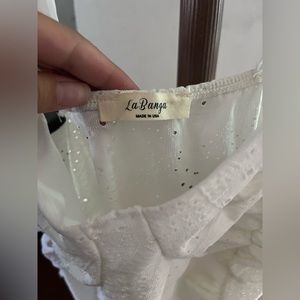 White lace bodysuit